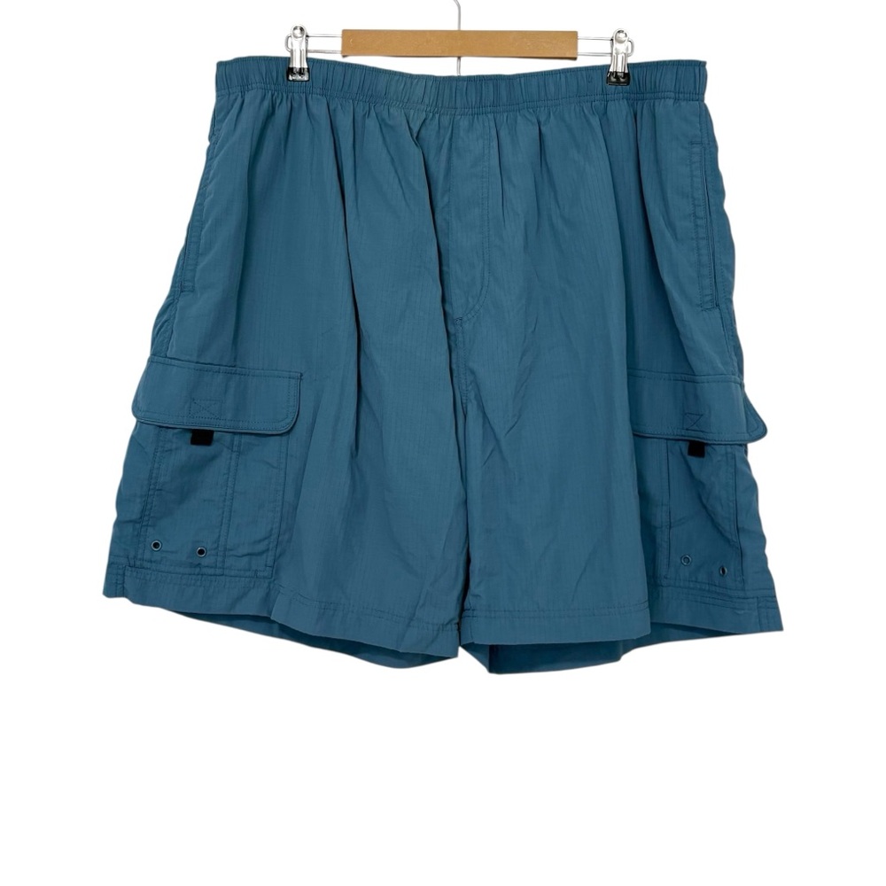 NEW‎ Big Dogs Men’s Size 2X Ocean Blue Nylon Rip Stop Cargo Shorts Outdoor Beach